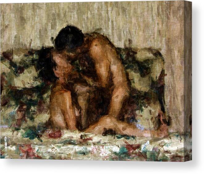 Nudes Canvas Print featuring the photograph I Adore You by Kurt Van Wagner