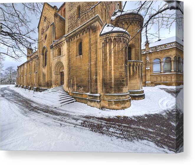 Seasons Canvas Print featuring the photograph Icy grip of winter by Charles Lupica