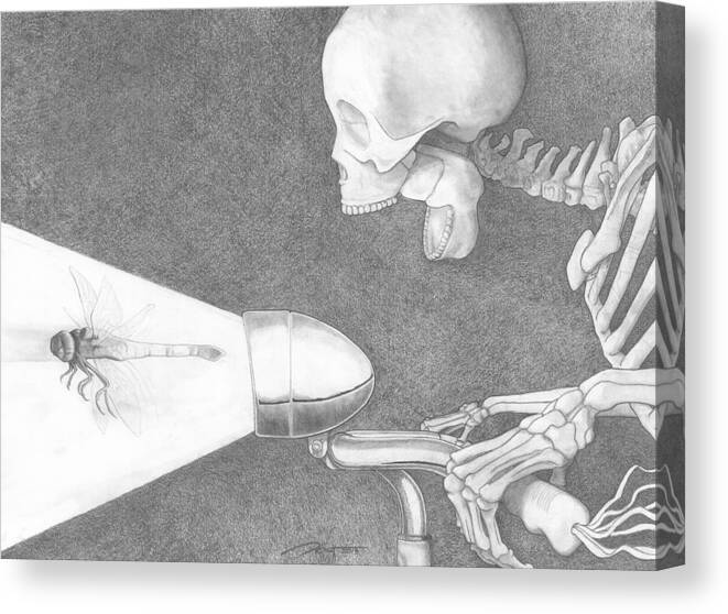 Bicycle Canvas Print featuring the drawing Immortal by Rick Yost