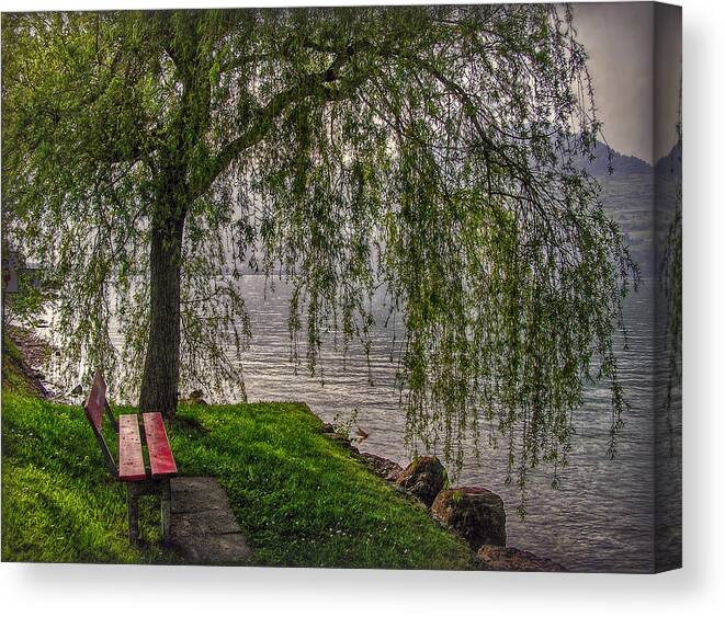 Switzerland Canvas Print featuring the photograph Invitation to Rest by Hanny Heim