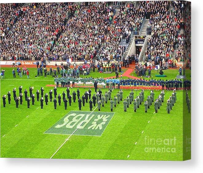 Irish Rugby Canvas Print featuring the photograph Ireland vs France by Suzanne Oesterling
