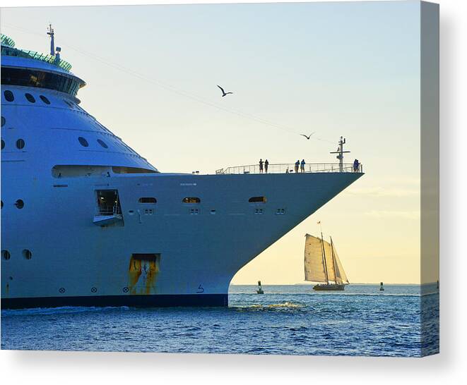 Florida Canvas Print featuring the photograph Key West Ships by Dennis Cox