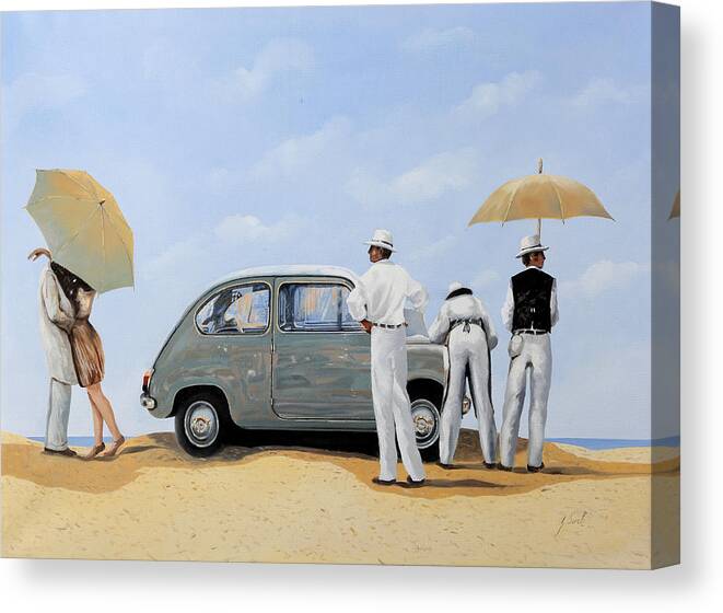 Desert Canvas Print featuring the painting La Seicento by Guido Borelli