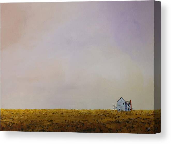 Landscape Canvas Print featuring the painting Left Alone by William Renzulli