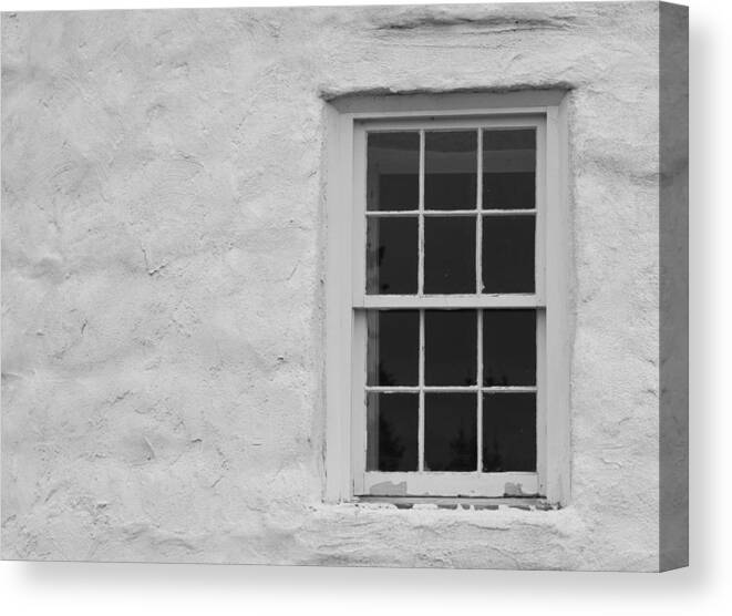 Lighthouse Canvas Print featuring the photograph Lighthouse Portal BW by Jean Macaluso