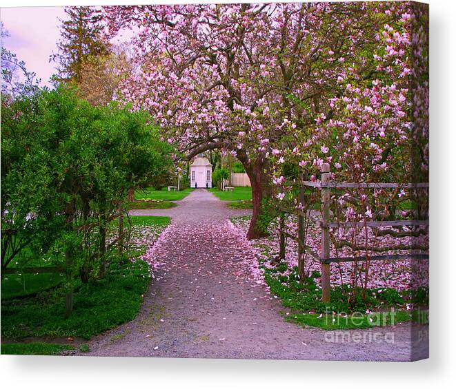 New England Scene Canvas Print featuring the photograph Linden Place Bristol RI by Tom Prendergast