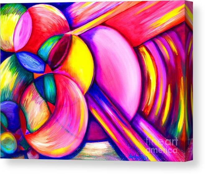 Sweet Canvas Print featuring the painting Lollipop by Ruben Archuleta - Art Gallery