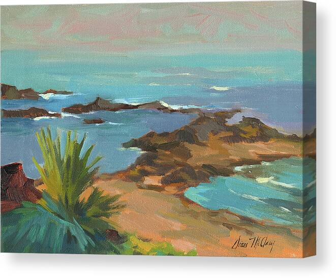 Low Tide Canvas Print featuring the painting Low Tide by Diane McClary
