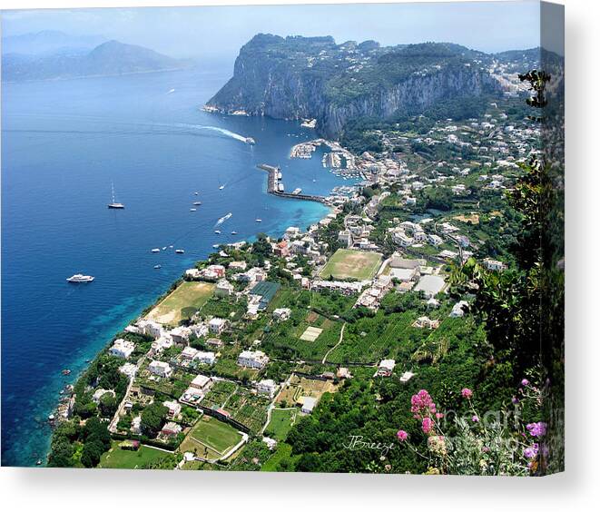 Anacapri Canvas Print featuring the photograph Marina Grande Anacapri by Jennie Breeze