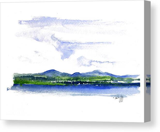 Moosehead Lake Canvas Print featuring the painting Moosehead Lake by Paul Gaj