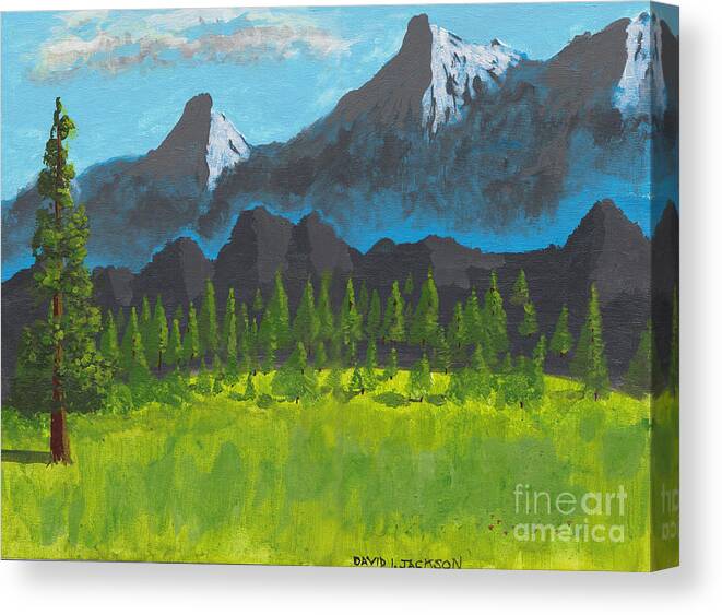 Acrylic Canvas Print featuring the painting Mountain Vista by David Jackson