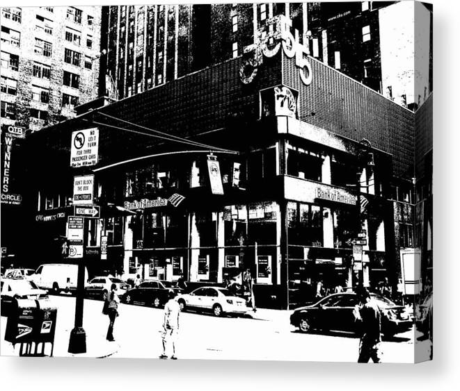 Midtown Canvas Print featuring the photograph New York City 7th Avenue by Cleaster Cotton