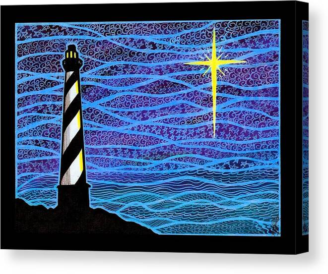 Hatteras Canvas Print featuring the painting O Holy Night Hatteras by Jim Harris
