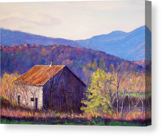 Bonnie Mason Canvas Print featuring the painting October Morning by Bonnie Mason