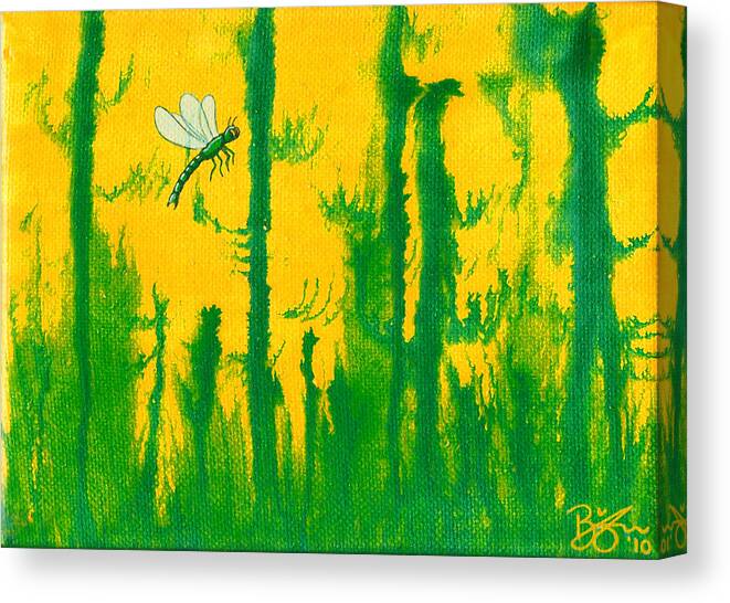 Dragonfly Canvas Print featuring the painting Odonata by Lance Bifoss