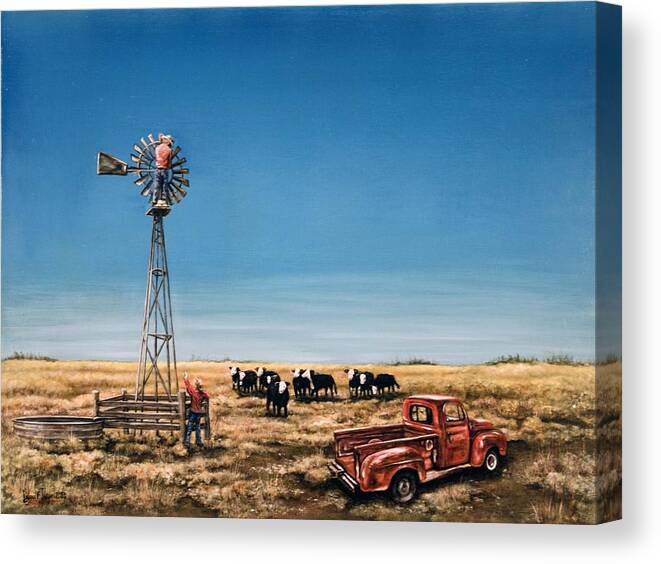 Oil Canvas Print featuring the painting Oil Change by Laurie Tietjen