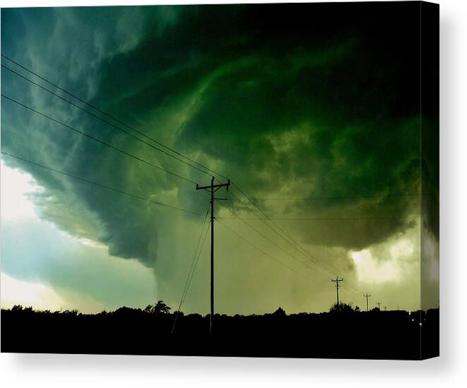 Oklahoma Canvas Print featuring the photograph Oklahoma Mesocyclone by Ed Sweeney