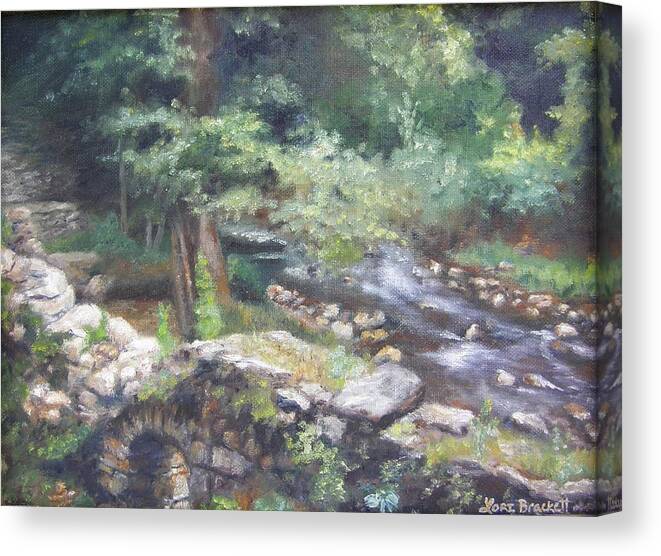 Old Mill Canvas Print featuring the painting Old Mill Steam II by Lori Brackett