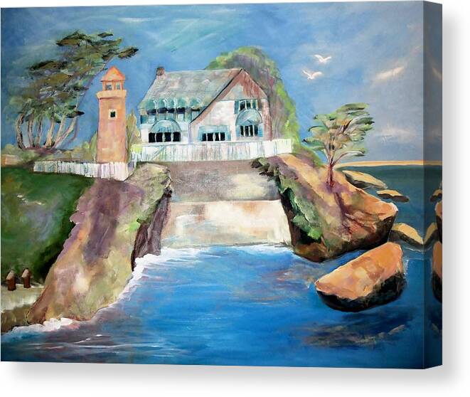 Shell Beach Canvas Print featuring the painting Opera by the Sea by Jan Moore