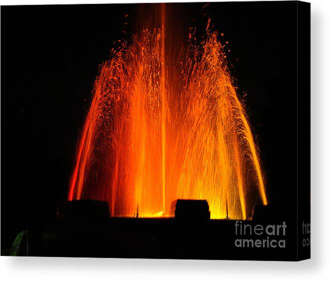 Orange Canvas Print featuring the photograph Orange Lava by Clayton Bruster
