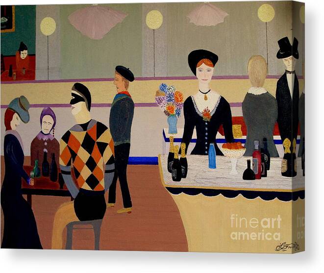 Picasso Canvas Print featuring the painting Pablo looking for Manet by Bill OConnor