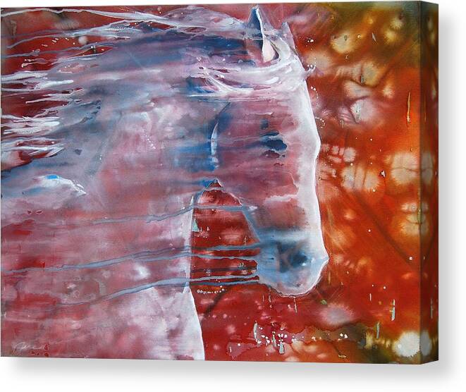 Horse Art Canvas Print featuring the painting Painted By The Wind by Jani Freimann
