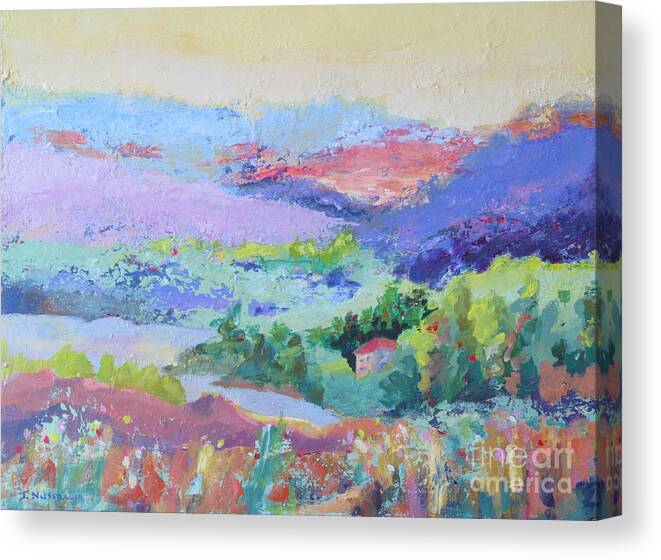 Acrylic Canvas Print featuring the painting Peace Valley by John Nussbaum