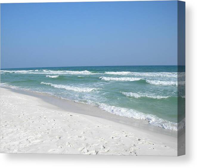 Seascape Canvas Print featuring the photograph Pensacola Beach by Alan Lakin
