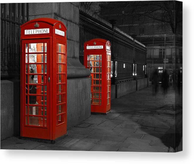 Phone Canvas Print featuring the photograph Phone To A Ghost? by Jan Lykke
