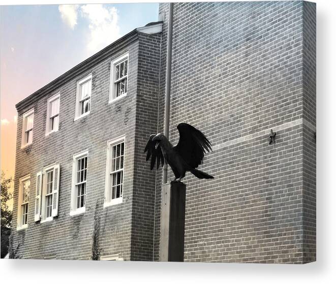 Poe House Canvas Print featuring the photograph Poe House by Dark Whimsy