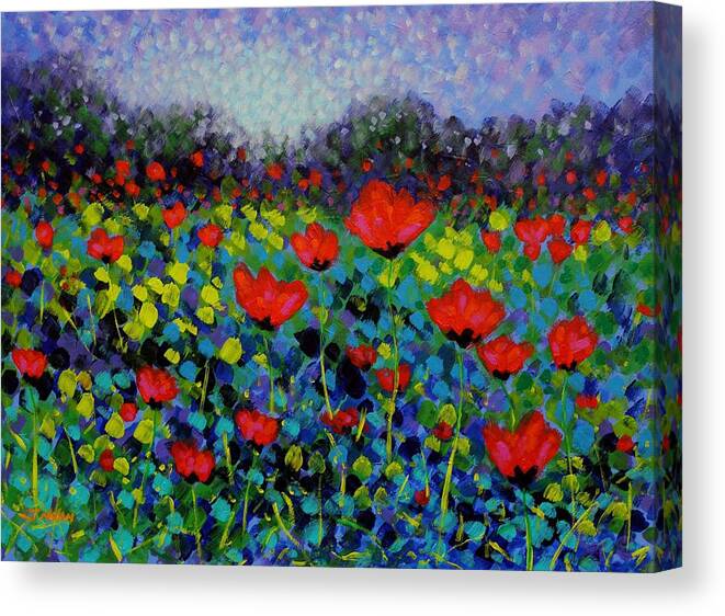 Acrylic Canvas Print featuring the painting Poppy Vista by John Nolan