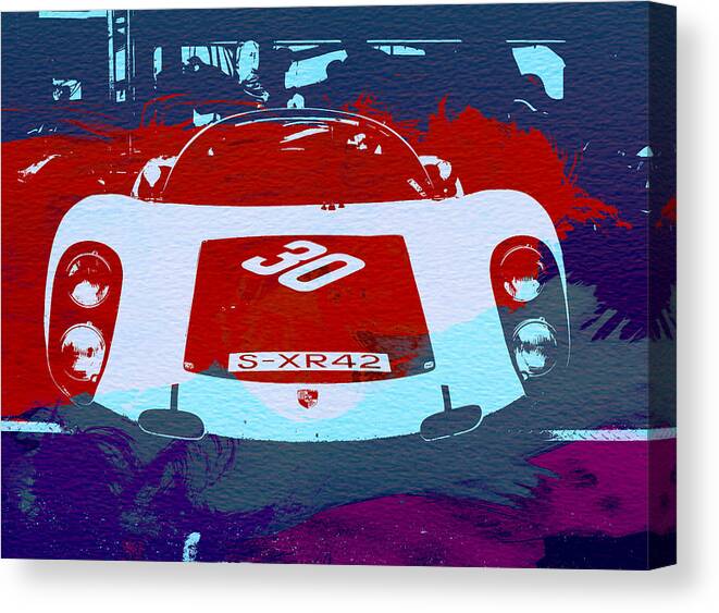 Porsche 917 Canvas Print featuring the painting Porsche Le Mans Racing by Naxart Studio