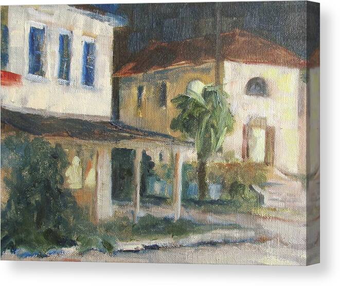 Apalachicola Canvas Print featuring the painting Post Office Apalachicola by Susan Richardson
