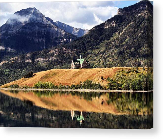 Canada Canvas Print featuring the photograph Prince of Wales Hotel by Sandra Selle Rodriguez