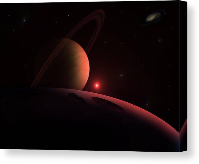 Digital Art Canvas Print featuring the digital art Red Giant by Ricky Haug