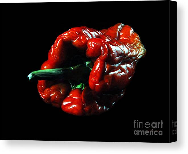 Pepper Canvas Print featuring the photograph Red Pepper by Deena Athans