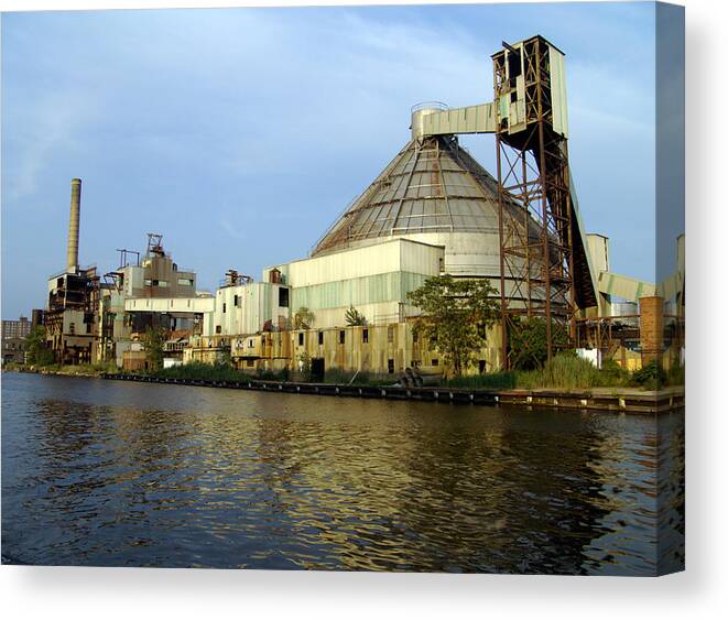 Revere Sugar Refinery Canvas Print featuring the photograph RIP Revere Sugar Refinery Red Hook Brooklyn by Keith Thomson