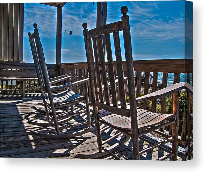 Beach Canvas Print featuring the photograph Rockin' by Edward Shmunes