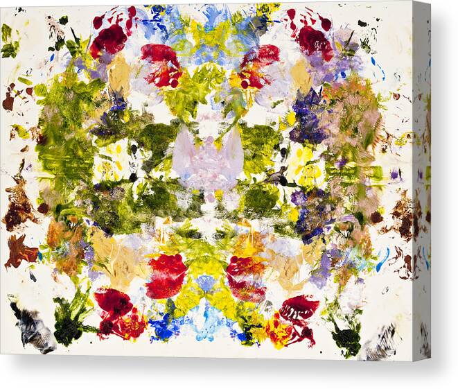 Rorschach Canvas Print featuring the painting Rorschach Test by Darice Machel McGuire