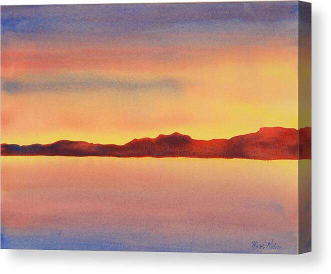 Landscape Canvas Print featuring the painting Sailor's Delight by Heidi E Nelson