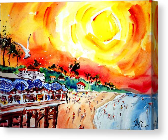 John Dunn Canvas Print featuring the painting San Clemente Sun by John Dunn