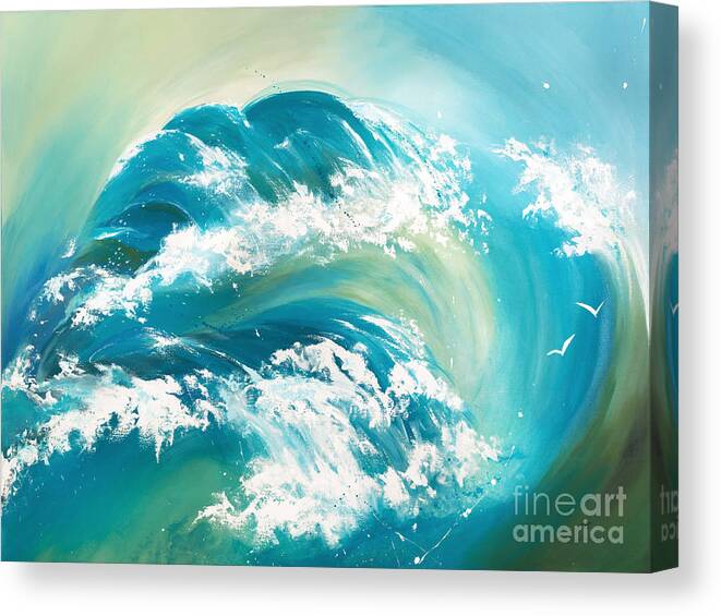 Blue Crush Canvas Print featuring the painting Sea Dreams by Michelle Constantine