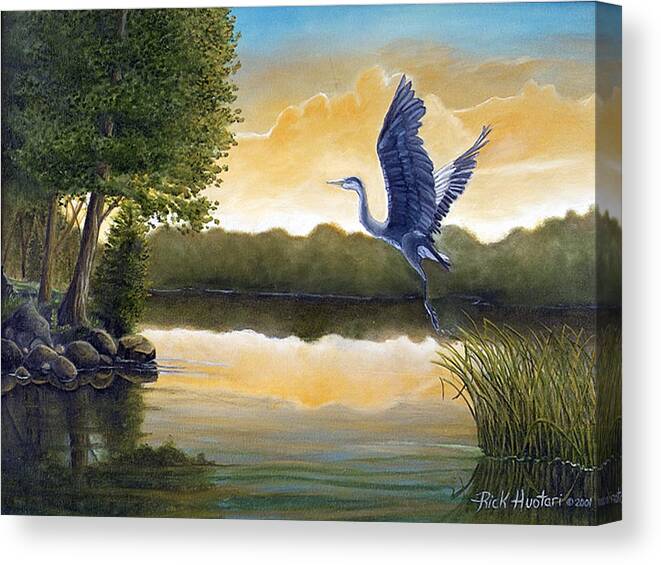 Rick Huotari Canvas Print featuring the painting Serenity by Rick Huotari