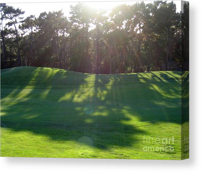 Pebble Beach Canvas Print featuring the photograph Shadows at Poppy Hills by James B Toy