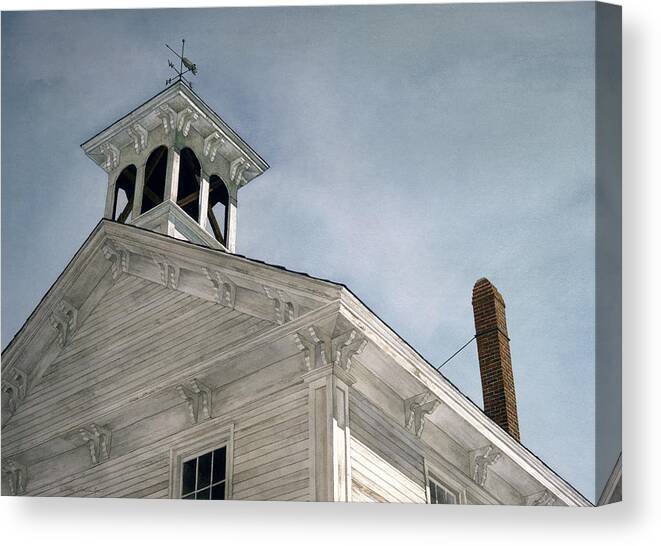 Landscape Canvas Print featuring the painting Silenced Bell by Tom Wooldridge