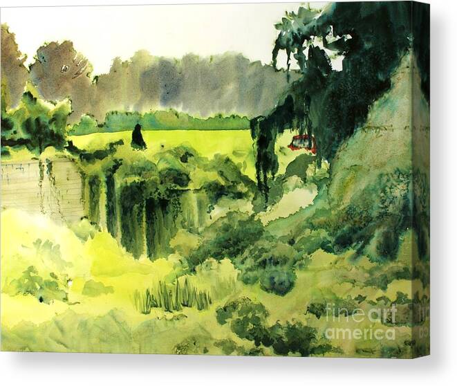 Kudzu Canvas Print featuring the painting Smothered by Elizabeth Carr