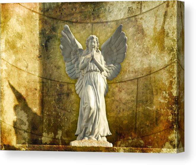 Angel Canvas Print featuring the photograph St. Mary of the Seven Sorrows by Steven Michael