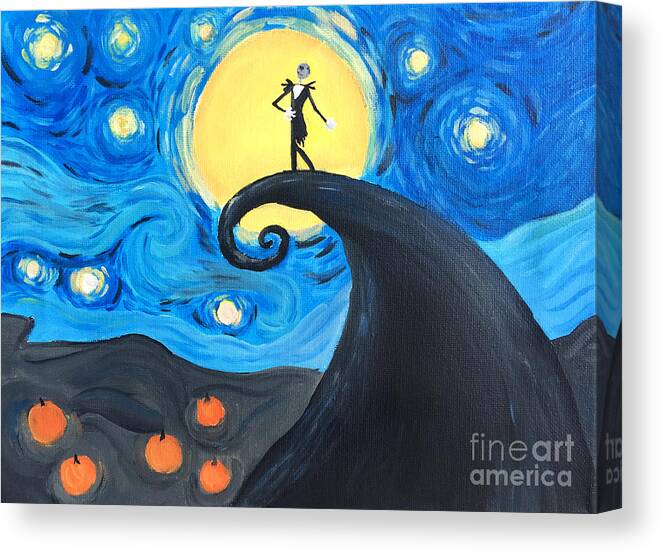 Starry Nightmare Before Christmas Canvas Print Canvas Art by  