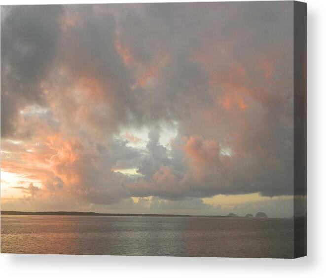 Sunset Canvas Print featuring the photograph Starting of Funnel Cloud by Gallery Of Hope 