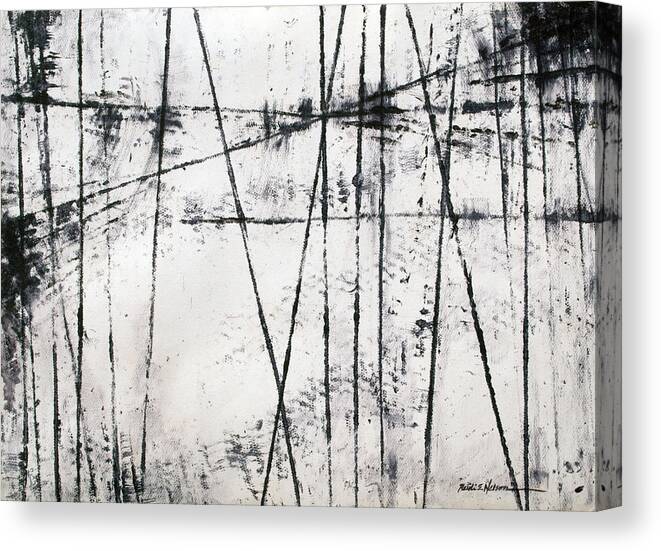 Abstract Canvas Print featuring the painting Stomp II by Heidi E Nelson